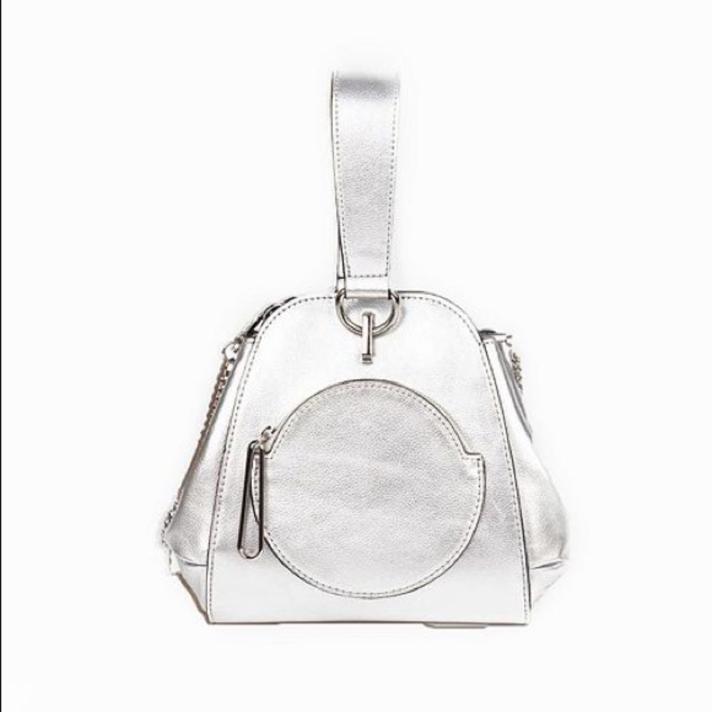 Danielle Nicole Theo small silver leather bag
